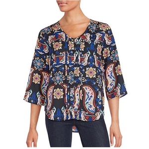 Yumi Kim Lizzie Floral Print Hi-Low Top Marigold